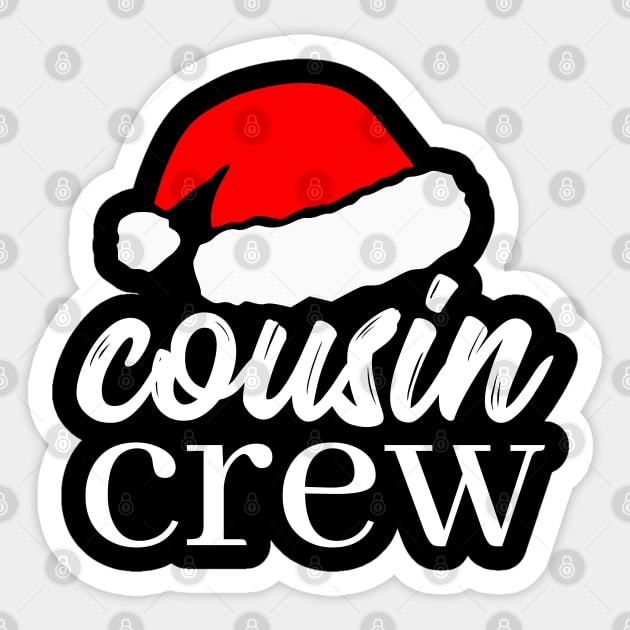 Christmas Cousin Crew, matching cousin Santa shirts for the cousin squad Sticker by FreckledBliss